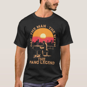 T-shirt Papa Piano Pianiste Homme au Piano Musicien Clavie