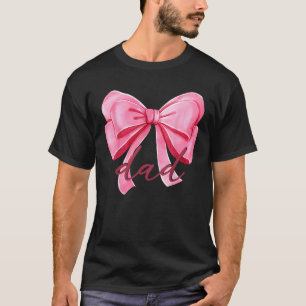 T-shirt Papa Pink Bow Anniversaire Famille Baby shower Ros