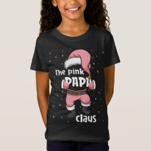 T-Shirt Papa Pink Santa Claus Famille Correspondant Noël P
