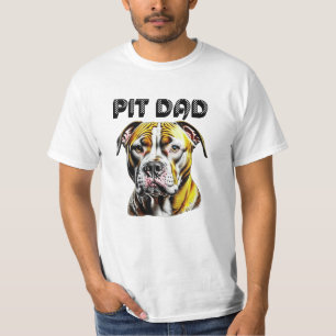T-shirt Papa Pit Bull   Amoureux des chiens 