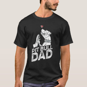 T-shirt Papa Pit Bull Race de Chien Pitbull Interdiction