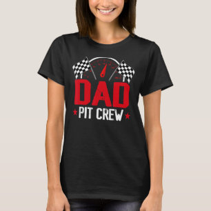 T-shirt Papa Pit Crew Race Voiture Anniversaire Fête Coutu