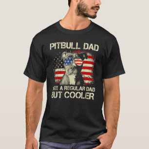 T-shirt Papa Pitbull Homme Régulier Papa Mais Plus Cool Dr