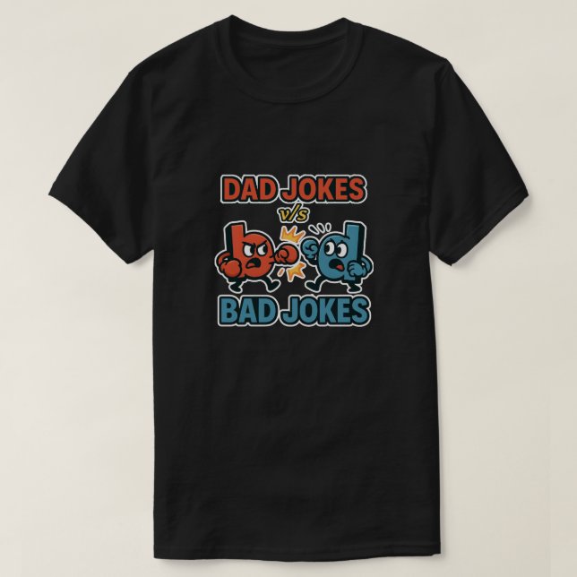 T-shirt Papa plaisante contre les mauvaises plaisanteries  (Design devant)