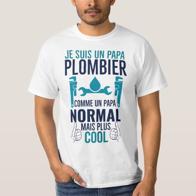 T-shirt Papa Plombier (Devant)