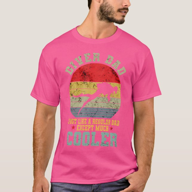 T-shirt Papa Plongeur Comme Un Papa Normal Plongée Sous-Ma (Devant)