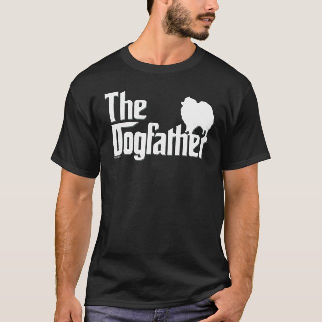 T-shirt Papa Pomeranian Pomeranian (Devant)