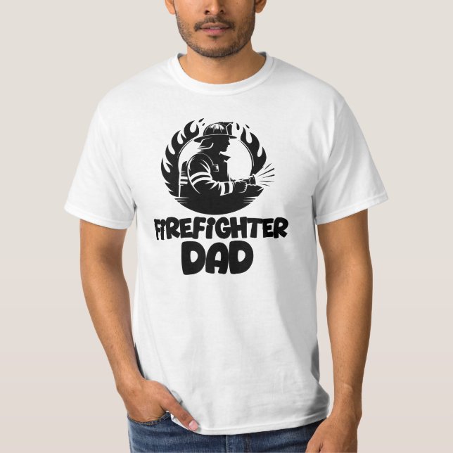 T-shirt Papa pompier, Fête des Pères (Devant)