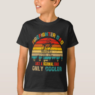 T-shirt Papa pompier vintage rétro comme un papa normal 