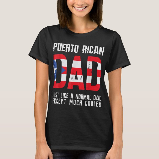 T-shirt Papa Portoricain Comme Normal Sauf Glacière (Devant)