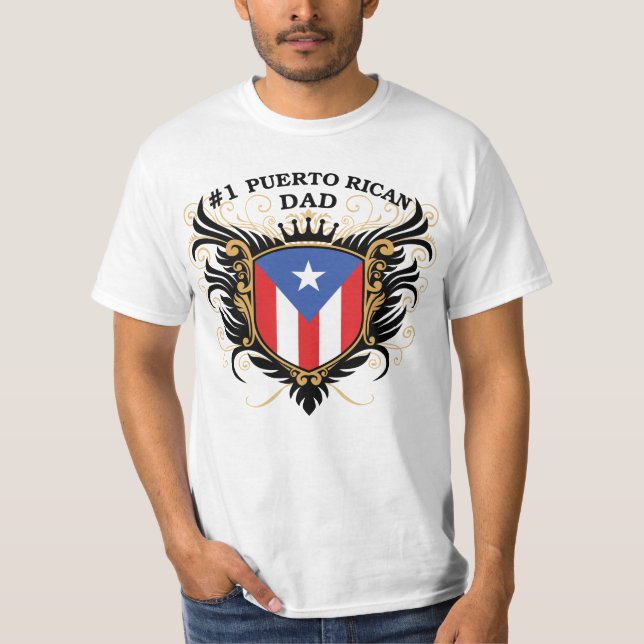 T-shirt Papa portoricain du numéro un (Devant)