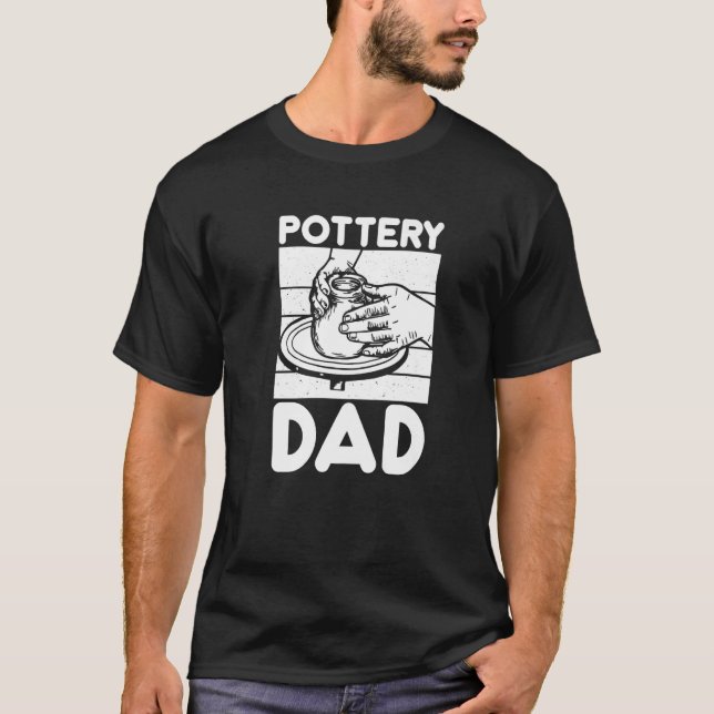 T-shirt Papa Poterie  Potier Artiste Céramiste (Devant)