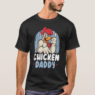 T-shirt Papa Poule Agriculteur Poule Chuchoteur Ferme Anim