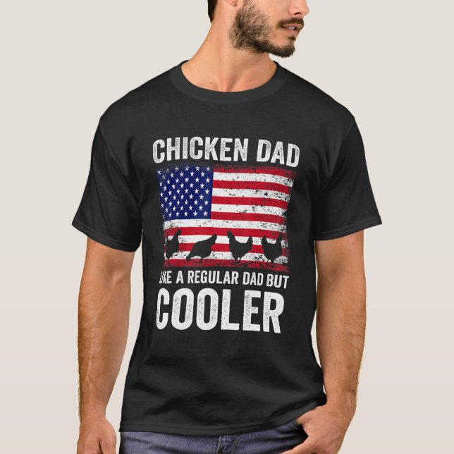 T-shirt Papa Poule Comme Régulier Seulement Plus Cool Drap (Devant)