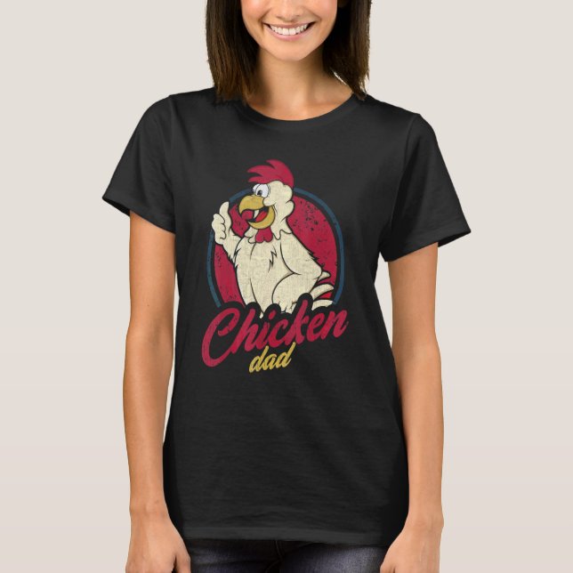 T-shirt Papa Poule Coq Pour Poule (Devant)