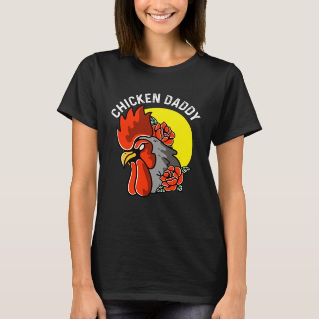T-shirt Papa Poule Fermier de Poules (Devant)