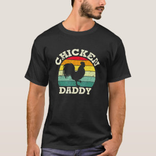 T-shirt Papa Poule Fermier Petits Poulets Aiment Papa