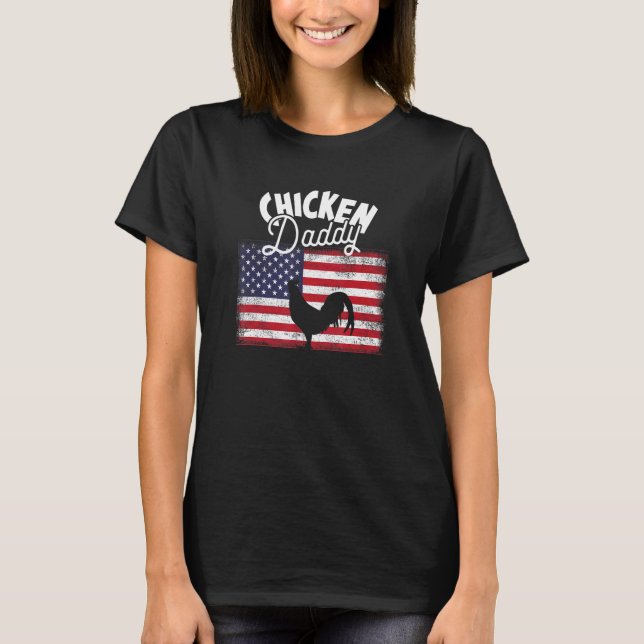 T-shirt Papa Poule Fermier Poulet (Devant)
