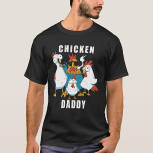 T-shirt Papa Poule Vater Hühner Landwirt Geflügelzüchte