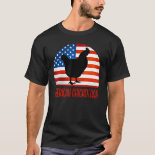T-shirt Papa poulet américain drôle Drapeau américain Poul