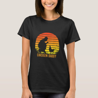 T-shirt Papa Poulet Papa Coq Agriculteur Éleveur De Volail