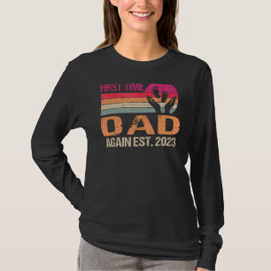 T-shirt Papa pour la première fois de nouveau 2023 Vintage