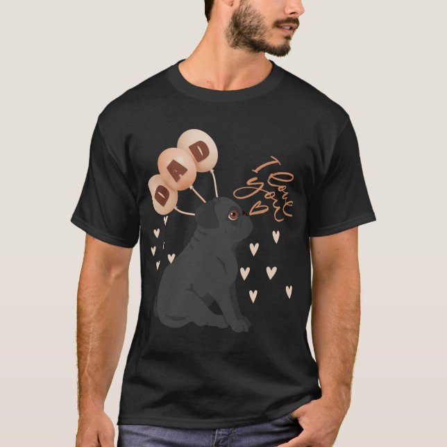 T-shirt Papa Pug (Devant)