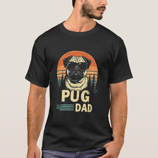 T-shirt Papa Pug (Devant)