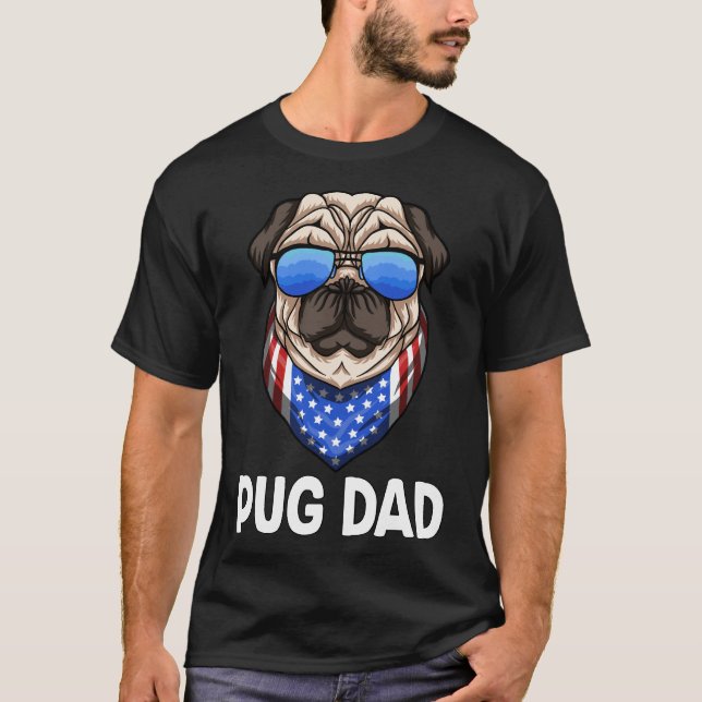 T-shirt Papa Pug Classique  289 (Devant)