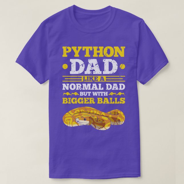 T-shirt Papa Python Amateur de Serpent (Design devant)