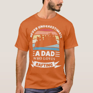 T-shirt Papa qui aime Rafting Funny Fête des pères cadeau