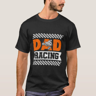 T-shirt Papa Racing Pour Les Petits Vélos Dirt Rider Dads