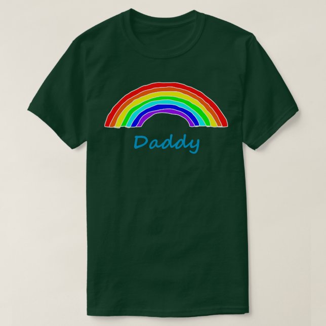 T-shirt Papa Rainbow pour la Fête des pères (Design devant)