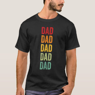 T-shirt Papa Rainbow Texte Papa Coloré