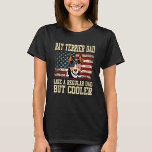 T-shirt Papa Rat Terrier comme un papa normal mais chien p