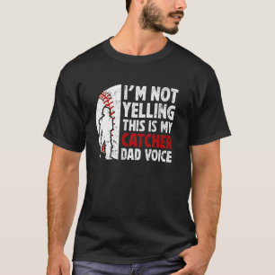 T-shirt Papa receveur de baseball Voix Papa d'un receveur