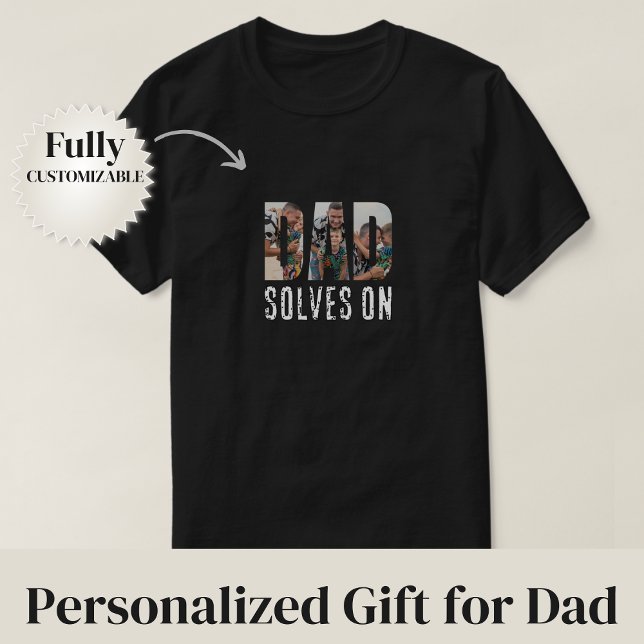 T-shirt Papa Résout Sur (Dad Solves On T-Shirt)