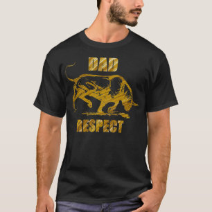 T-shirt Papa Respect Bull Design