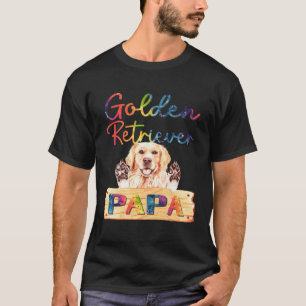 T-shirt Papa Retriever doré Coloré Papa Chien