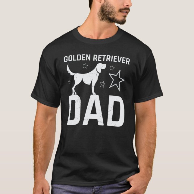 T-shirt Papa Retriever doré Mignon (Devant)
