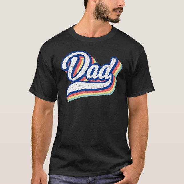 T-shirt Papa Retro Fête des pères Nouveau Père Papa Papa P (Devant)