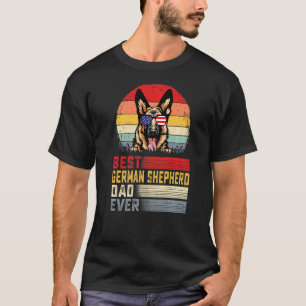 T-shirt Papa Rétro Meilleur Père Berger Allemand de Tous l