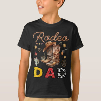 T-shirt Papa Rodéo Cow-boy Occidental Anniversaire Drôle F
