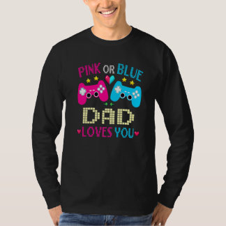 T-shirt Papa Rose Ou Bleu Vous Aime Genre Révéler Vidéo Je