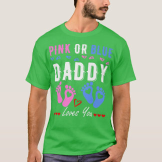 T-shirt Papa Rose Ou Bleu Vous Aime Révélation De Sexe