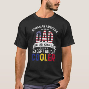 T-shirt Papa roumain américain Fête des pères Papa roumain