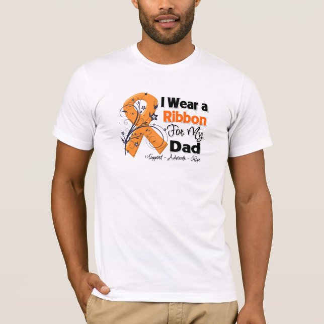 T-shirt Papa - ruban de leucémie (Devant)