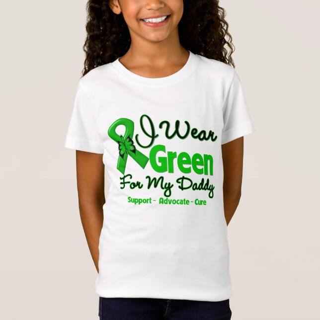 T-Shirt Papa - Ruban de sensibilisation au vert (Devant)