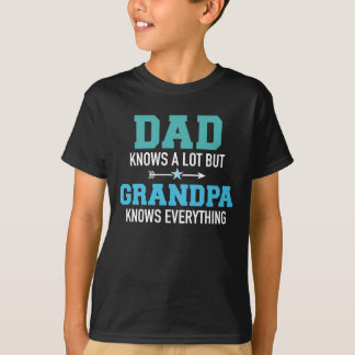 T-shirt Papa sait beaucoup mais grand-père sait tout