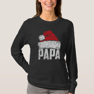 T-shirt Papa Santa Hat Pajamas de correspondance famille N